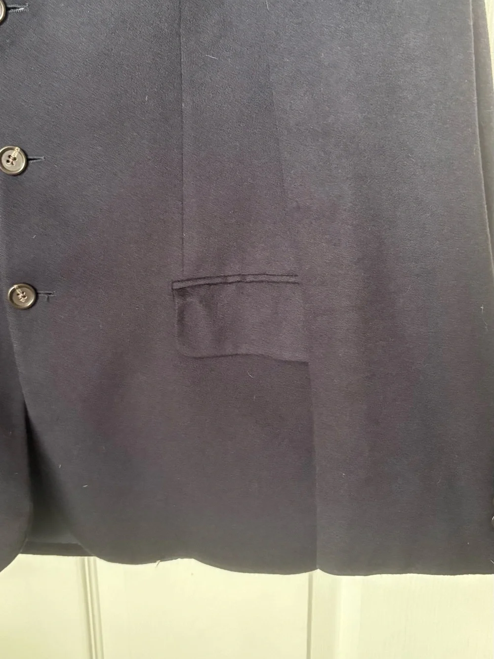 J. Crew Men's Black Three-Button Wool Blazer